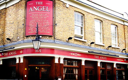 ...and after. The pub is the Angel in Wapping, by the way.