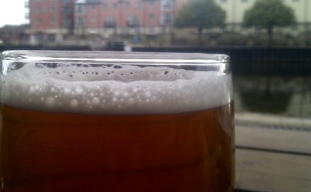 A pint of Exeter Brewery 'fraid Not at the Waterfront pub