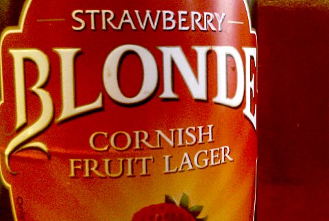 St Austell Cornish Blonde fruit lager.