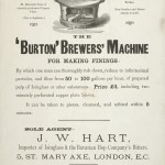 Advertisement for a machine for grinding finings, 1884.