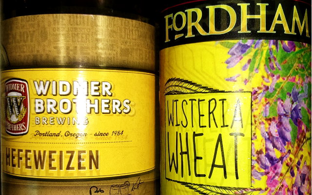 Two American wheat beers from Fordham and Widmer Bros.