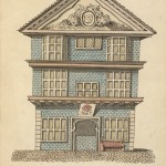Drawing of the Sign of the Rose Inn, Fenchurch Street, 1730.