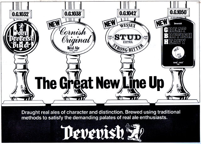 Devenish beer range relaunched, 1986.