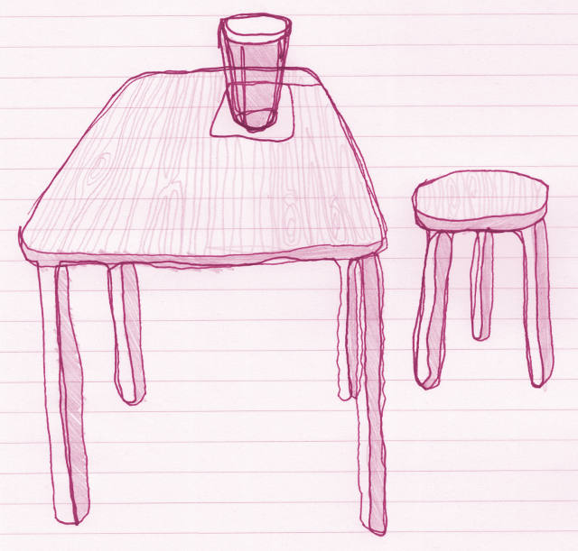 Illustration: beer on a table.