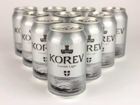 St Austell Korev in cans.