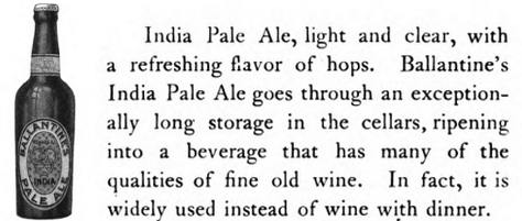 Ballantine Pale Ale, 1910.