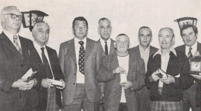 Watney's brewery staff, 1977.