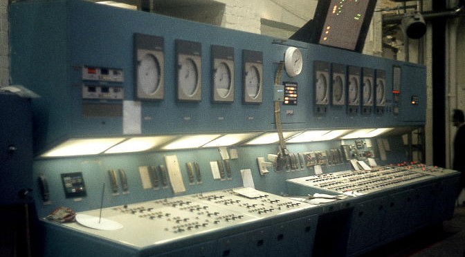 'Romford Brewery Control Panel' c.1982 by and copyright John Law, via Flickr.