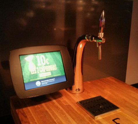 Point of sale for beers at Fut et a Mesure, Nice.