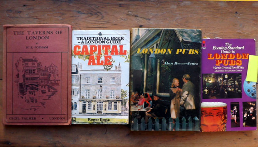 A selection of London pub guides, 1920s-1980s.