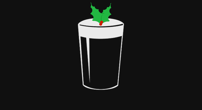 Illustration: Stout with Christmas holly.