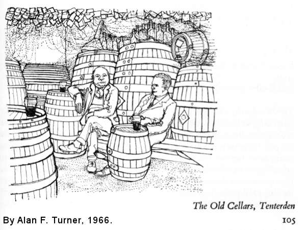 The Old Cellars, Tenterden, as drawn by Alan F. Turner.
