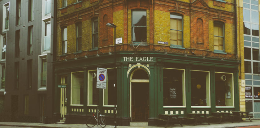 The Eagle pub.