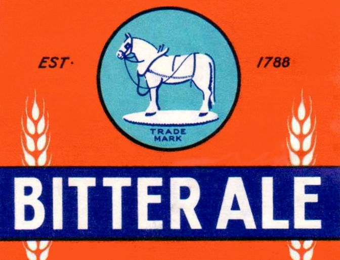 Detail from old beer label: BITTER ALE.