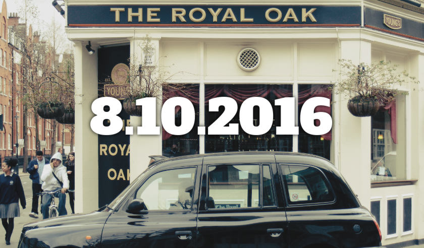 The Royal Oak, Westminster, London, c.2008, with date overlaid.