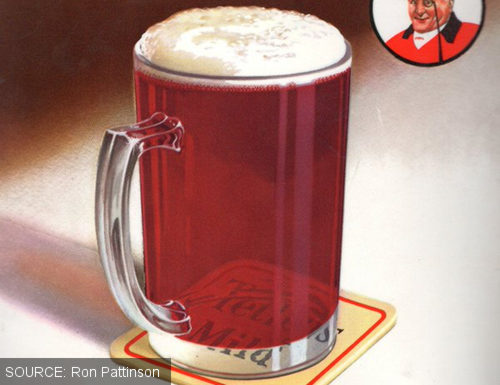 Detail from a vintage ad for Tetley mild.