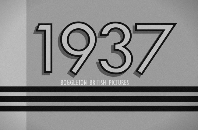 1937 header graphic, black-and-white film title card style.