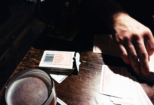 Cards in the pub.