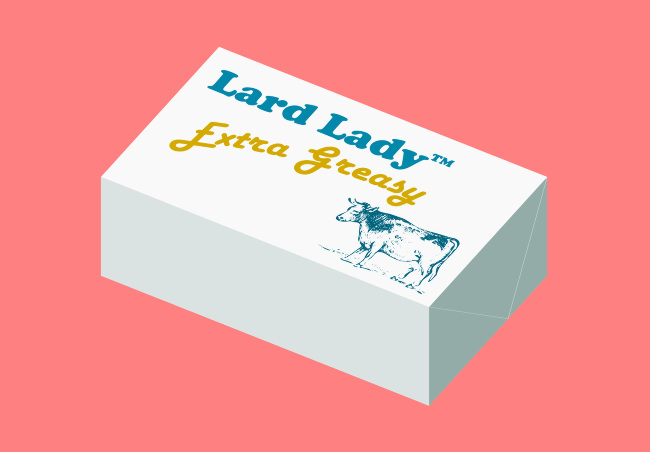 Illustration: a packet of lard.