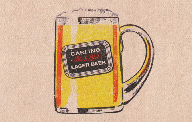 Carling Black Label beer mat.