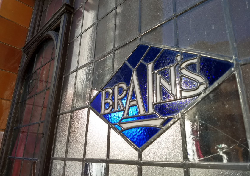 Brains stained glass, Cardiff.