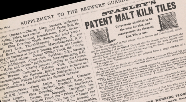 A page from the 1893 Brewers' Guardian.