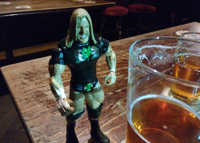 A child's toy in a pub.
