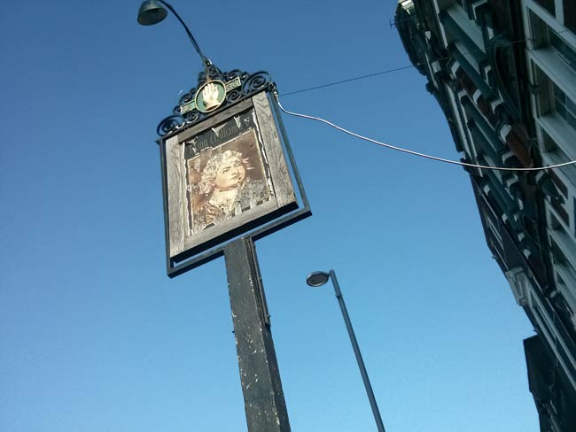 The sign of the William IV pub in Leyton.