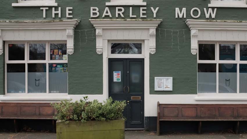 The exterior of the Barley Mow.