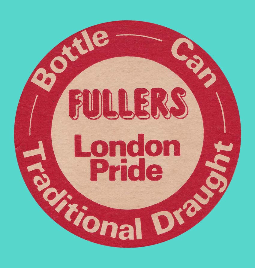 A beer mat advertising London Pride Traditional Draught Ale.