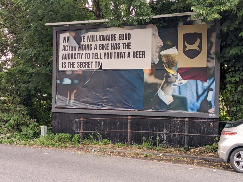 A billboard advertising BrewDog.