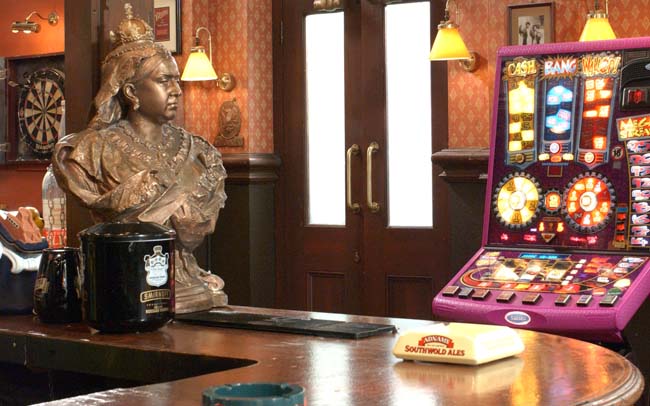 The interior set for the Queen Victoria pub from Eastenders.