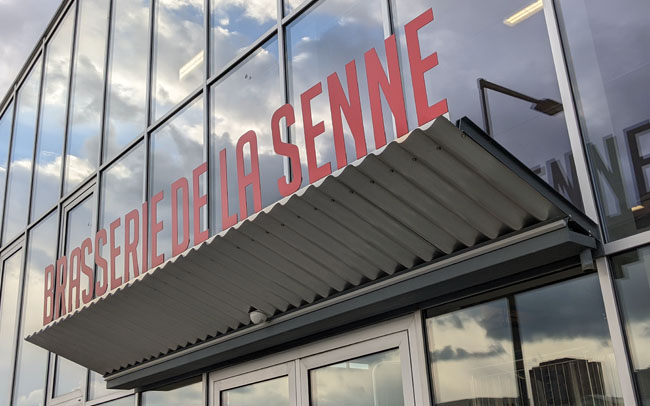 The sign on the Brasserie de la Senne brewery